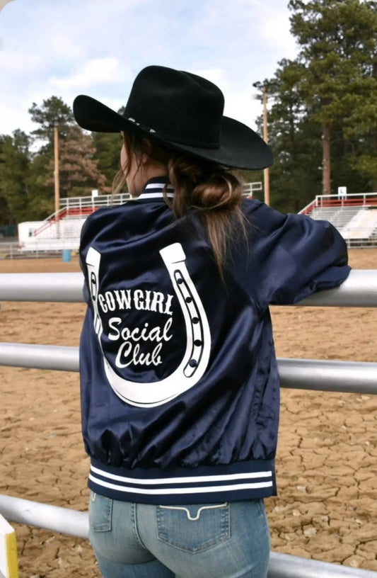 Summer Tees - Women's Cowgirl Social Club Bomber Jacket - Rack Hunt