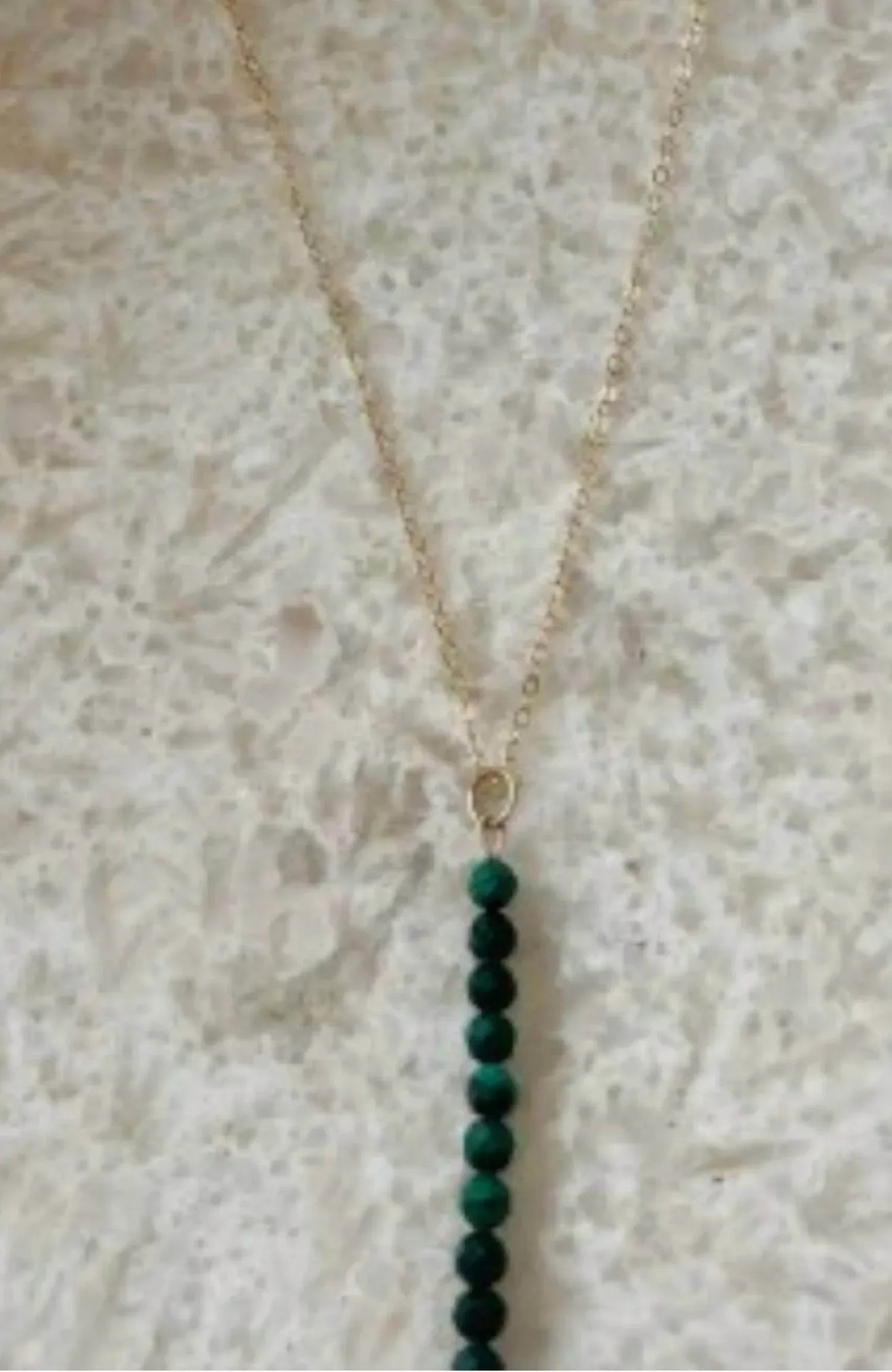 House of Olia - Malachite Vertical Bar Necklace - Rack Hunt