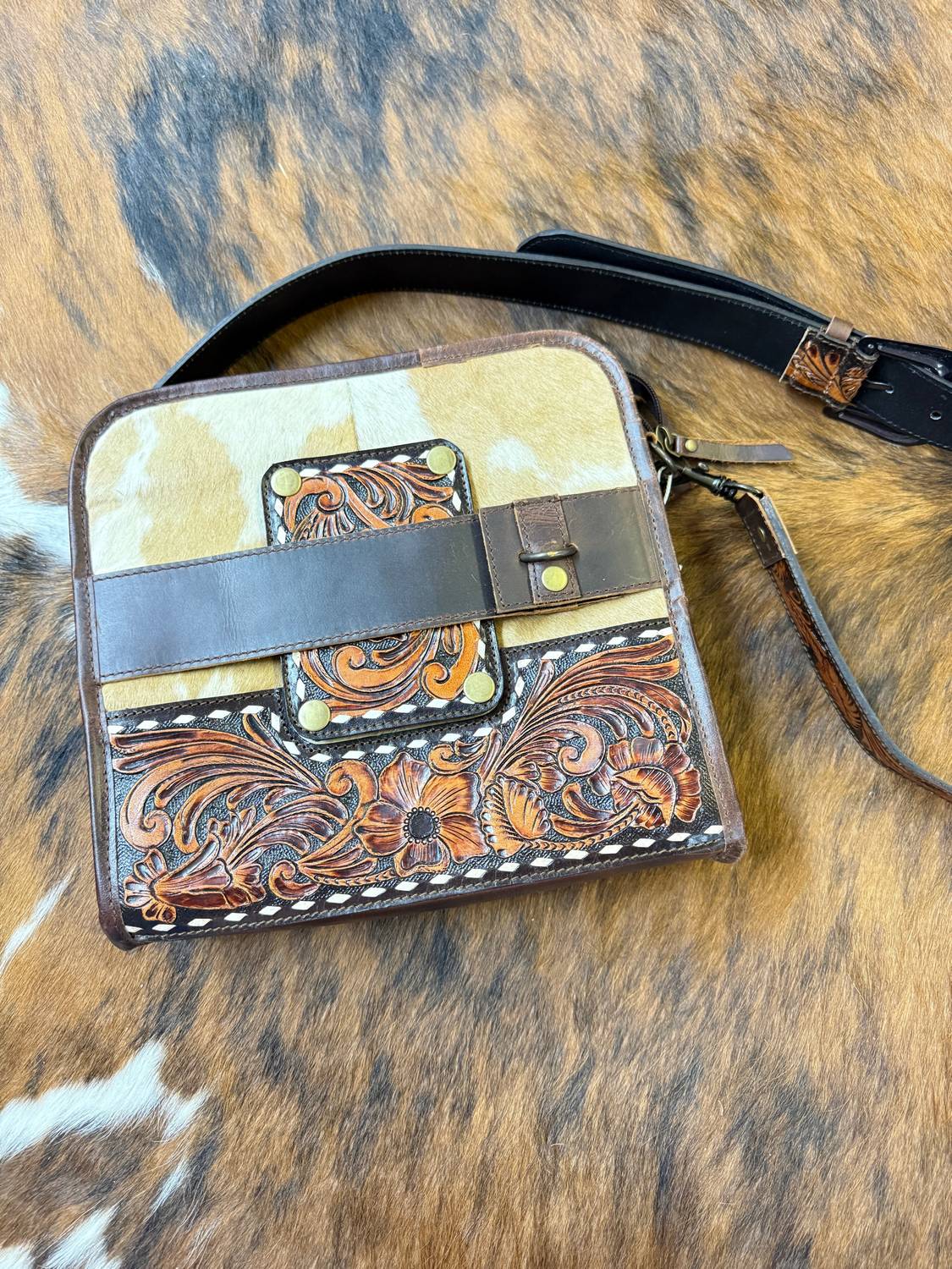 Women's Convertible Cowhide Crossbody Bag