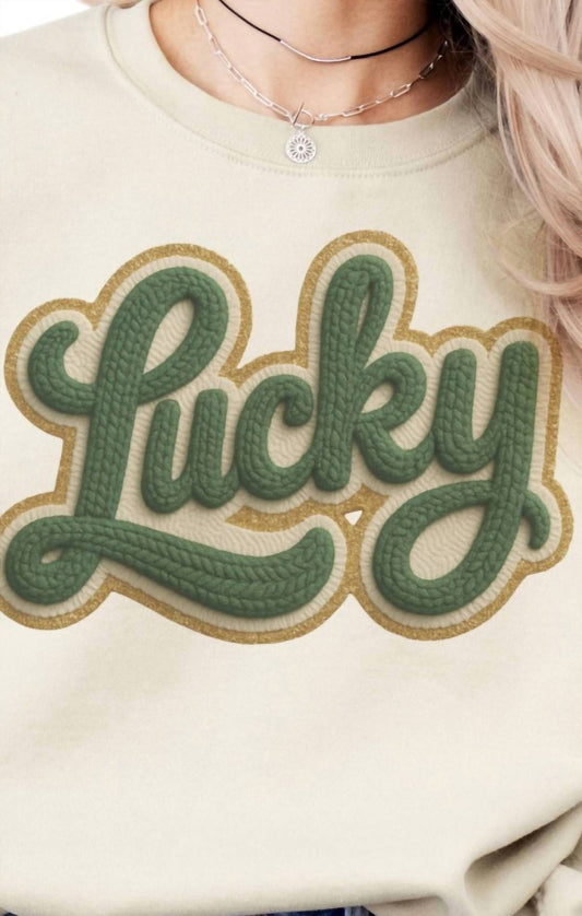 St. Patrick's Day Yarn Knitted Sweatshirt
