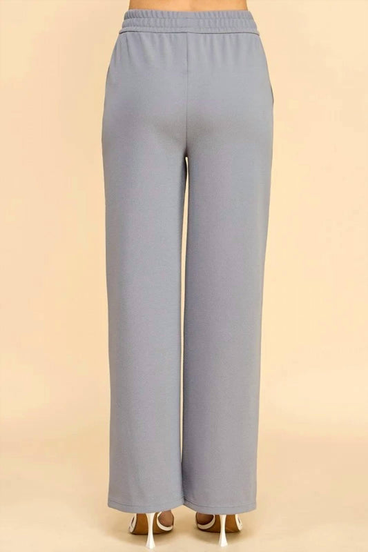 Elastic Waist Straight Leg Pants - Plus