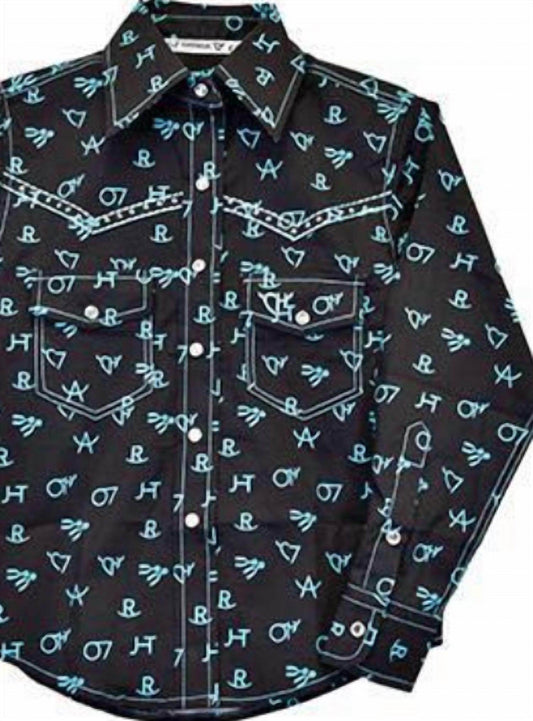 Cowboy Hardware - Boy's Branding Irons Long Sleeve Print - Rack Hunt -