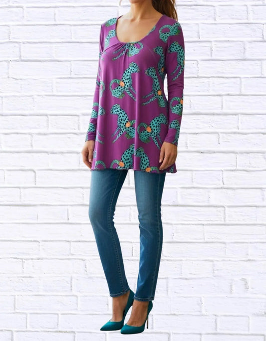 Diva USA - Sibella Pleated Front Long Sleeve Blouse - Rack Hunt