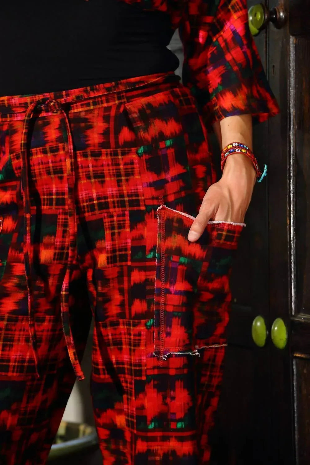 KikiSol - Searenity Patchwork French Terry Pocket Pants - Rack Hunt