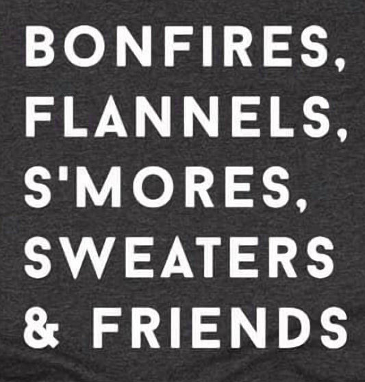 Rags & Royal - Women's Bonfires & Flannels Graphic Tee Shirt - Rack Hunt