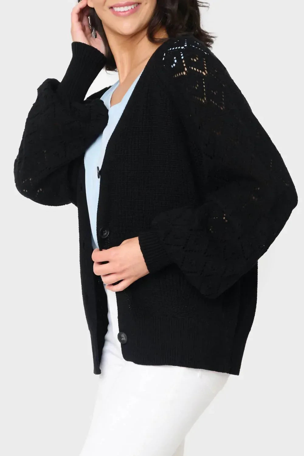 Gibsonlook - Gigi Diamond Stitch Crochet Cardigan - Rack Hunt