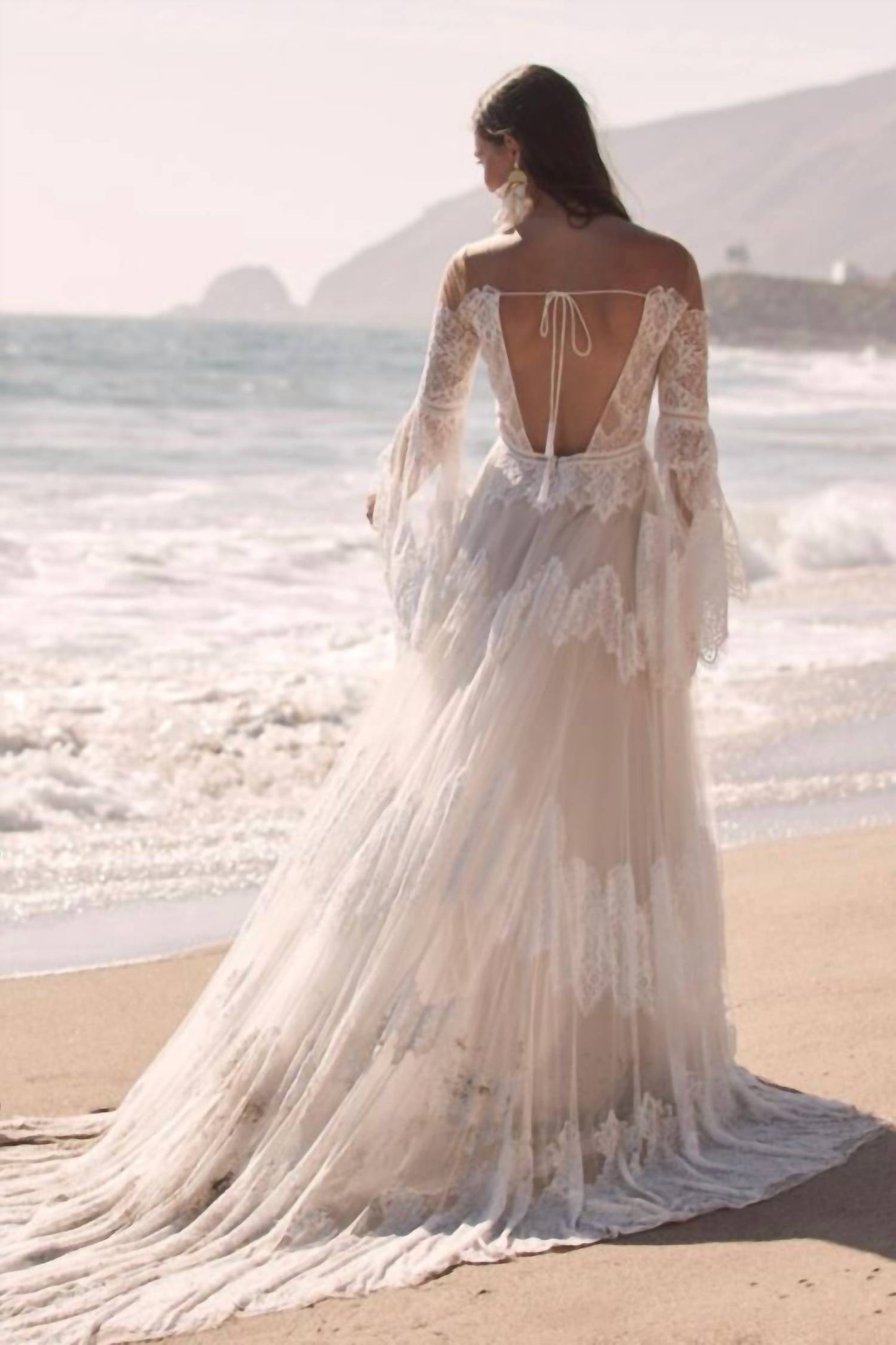 Marcail Bell Sleeves Wedding Dress
