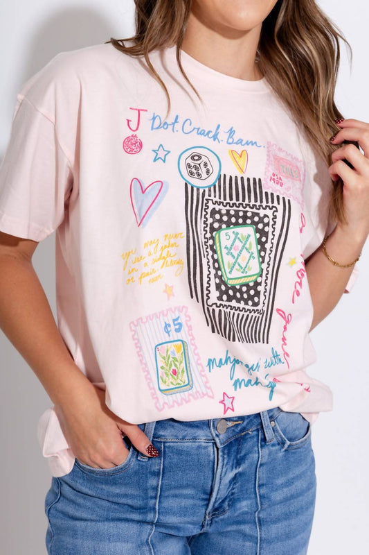 Mahjong Collage Tee Top