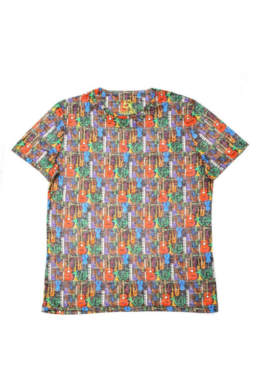 Music Instruments Multi Print T-Shirt