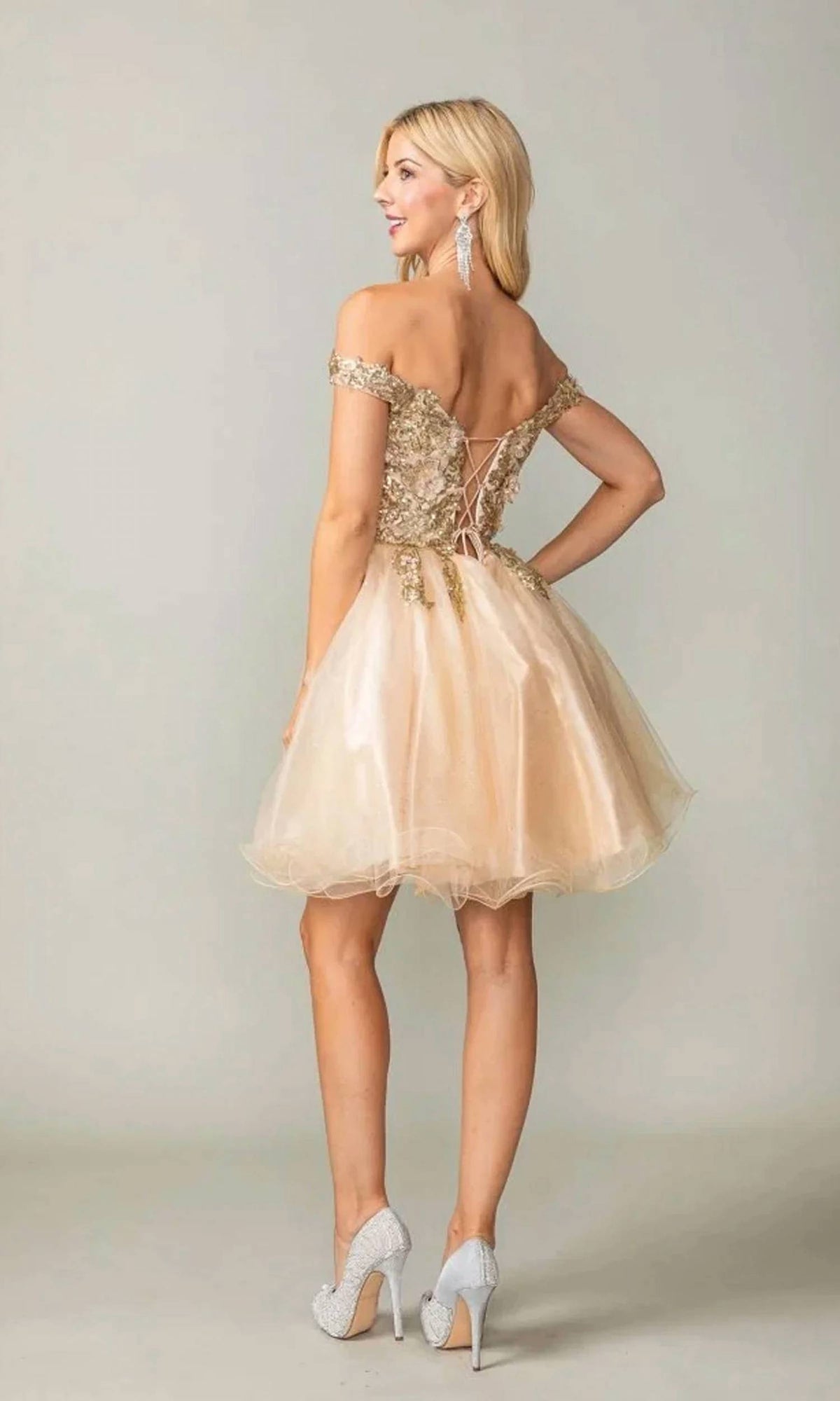 Gilded Bodice Cocktail Dress