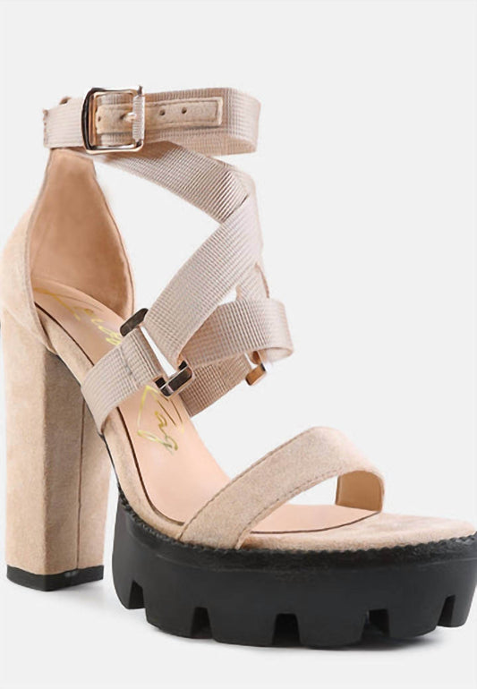 London Rag - Women's Fresh Daisy Harness Straps Block Heel Sandals - Rack Hunt -