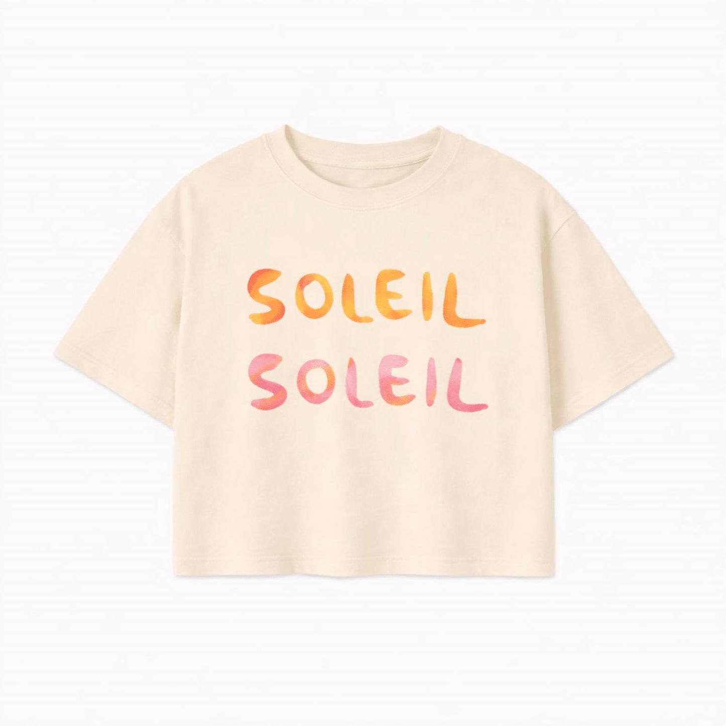 Soleil Soleil Boxy Crop Vintage Tee