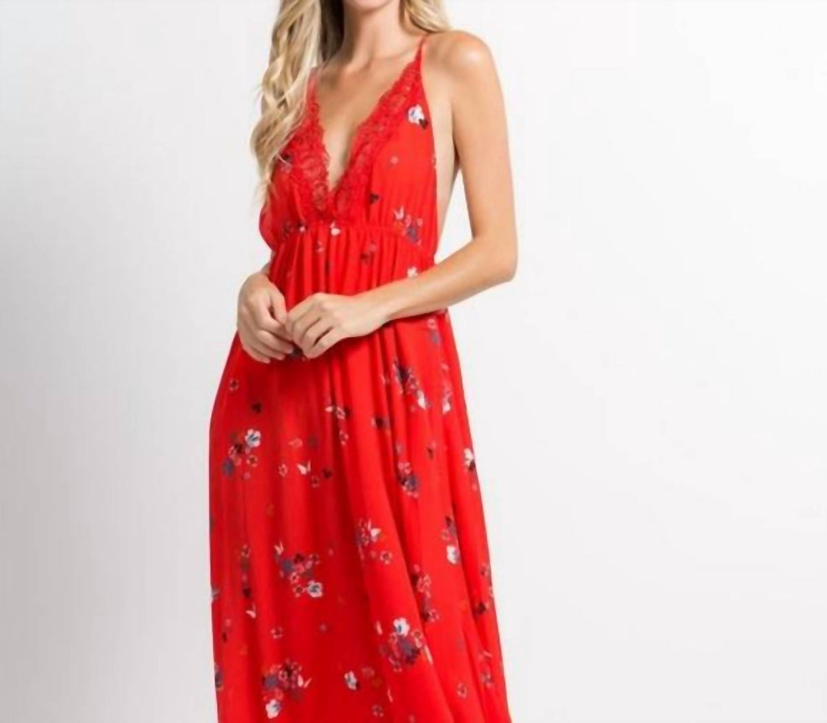 Women's Floral Print Maxi Dress
