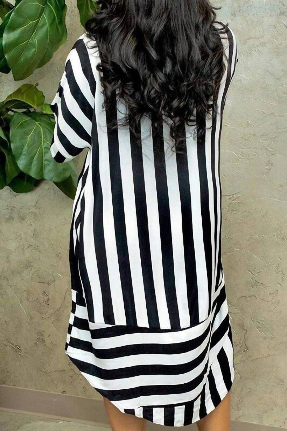 Zelda Striped Shirt Midi Dress
