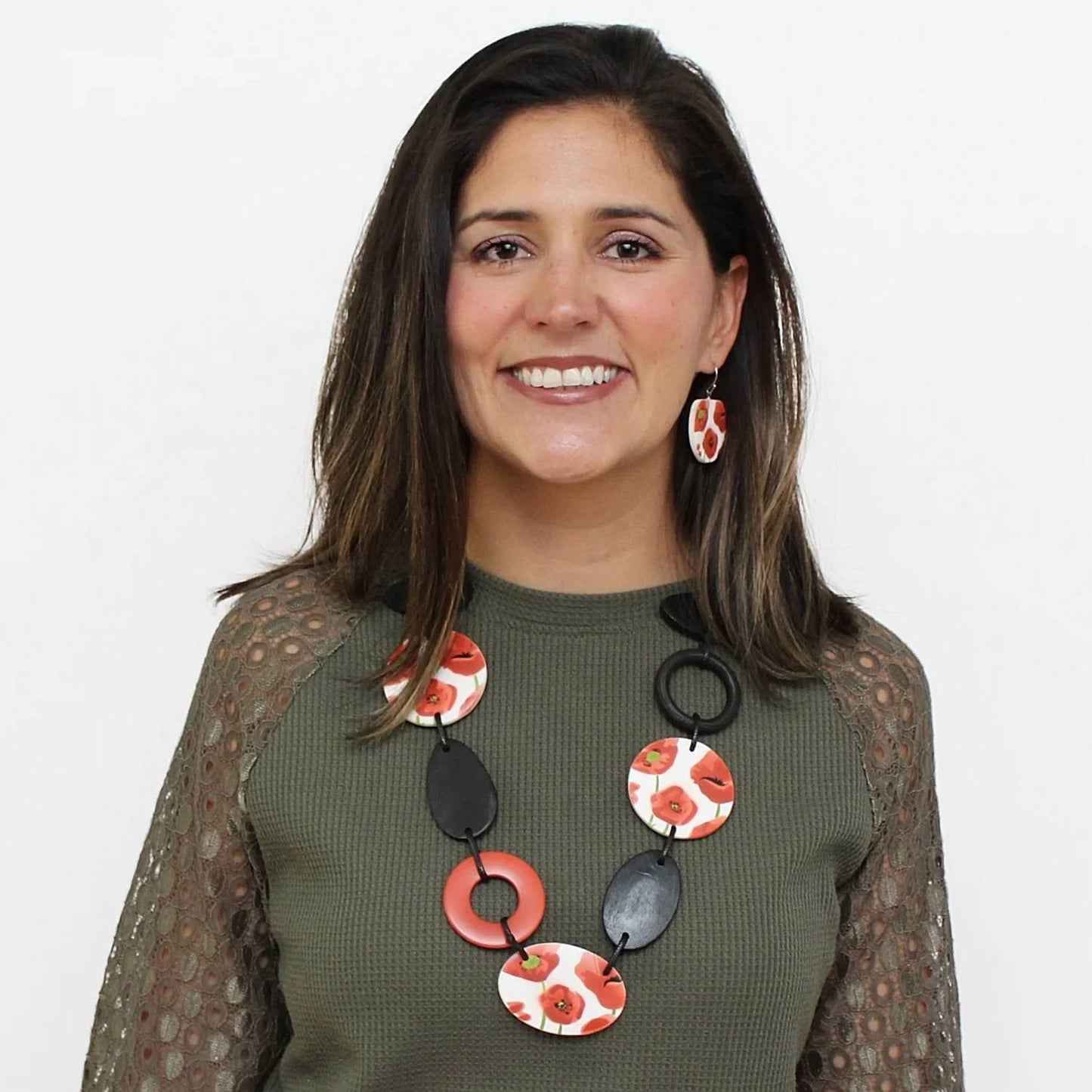 Women's Artful Poppies Gracie Necklace