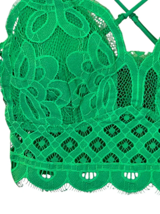 Color Alien - Crochet Lace Bralette With Bra Pads - Rack Hunt