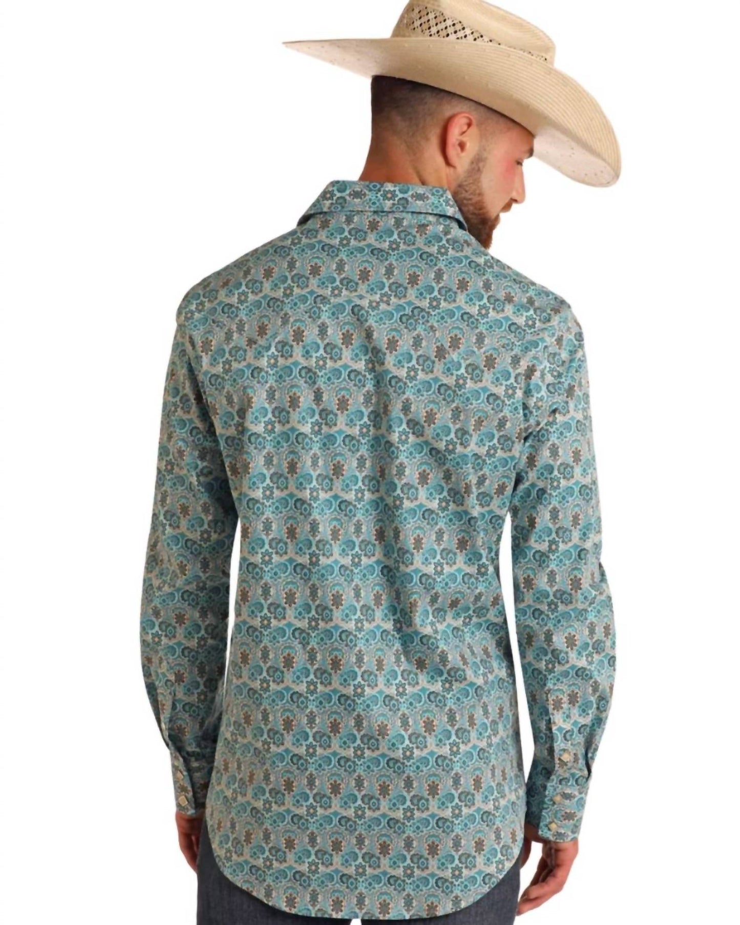 Medallion Print Western Shirt