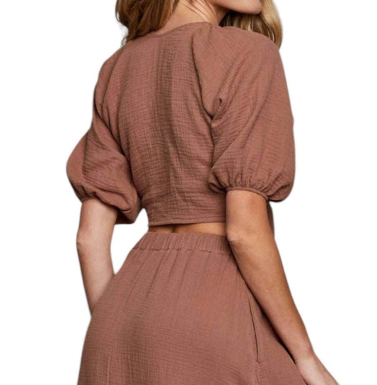 Sunday Ritual - Cleo Tie Front Top - Rack Hunt