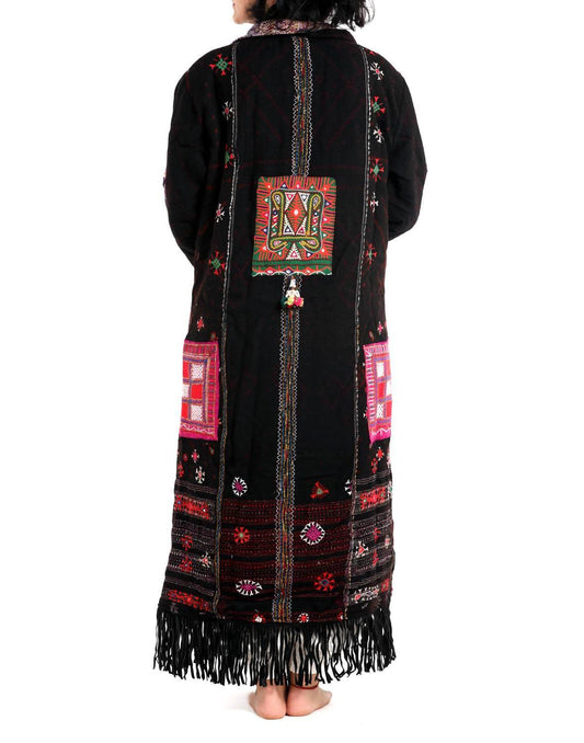 StandAwt - Leather Fringe Merino Wool Coat - Plus - Rack Hunt -