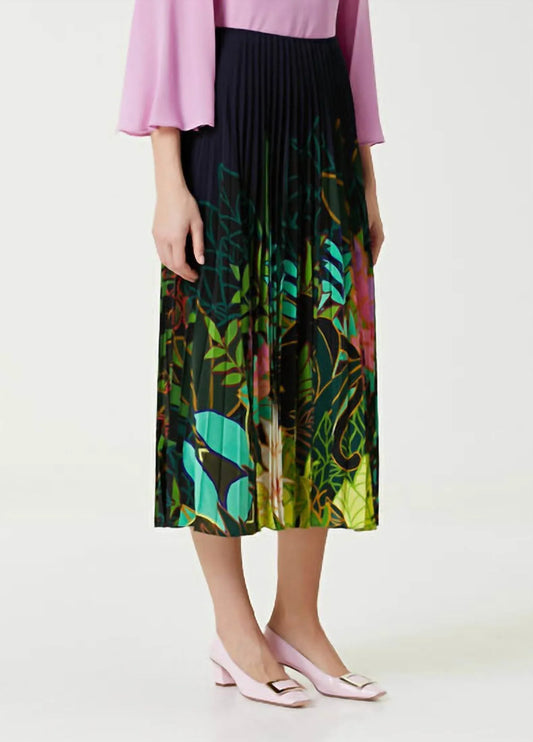 Valentino - Patterned Pleated Midi Silk Skirt - Rack Hunt