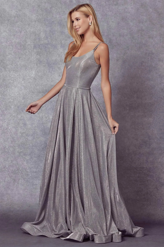 Juliet - Metallic Glitter A-line Gown - Rack Hunt
