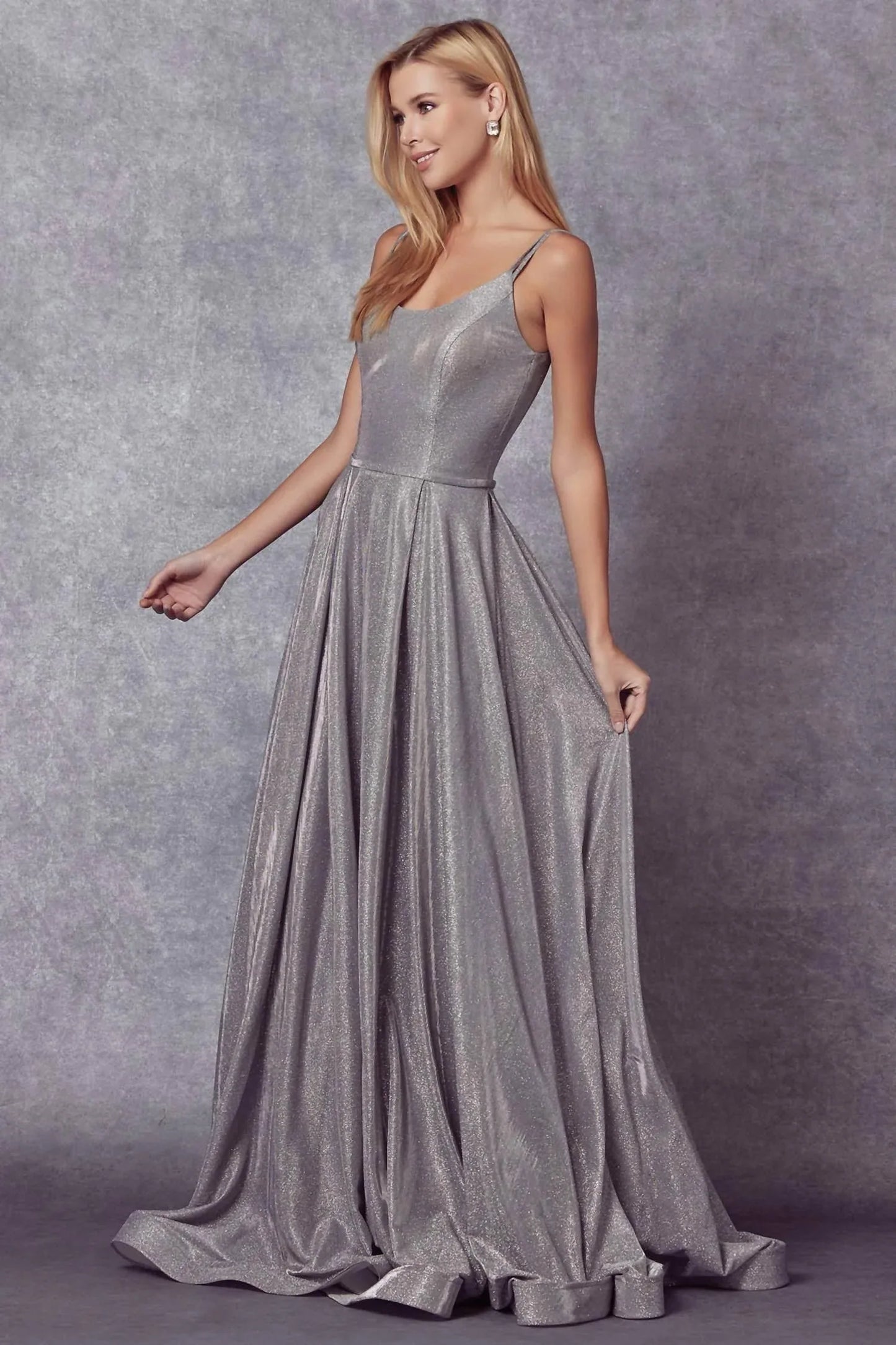 Juliet - Metallic Glitter A-line Gown - Rack Hunt