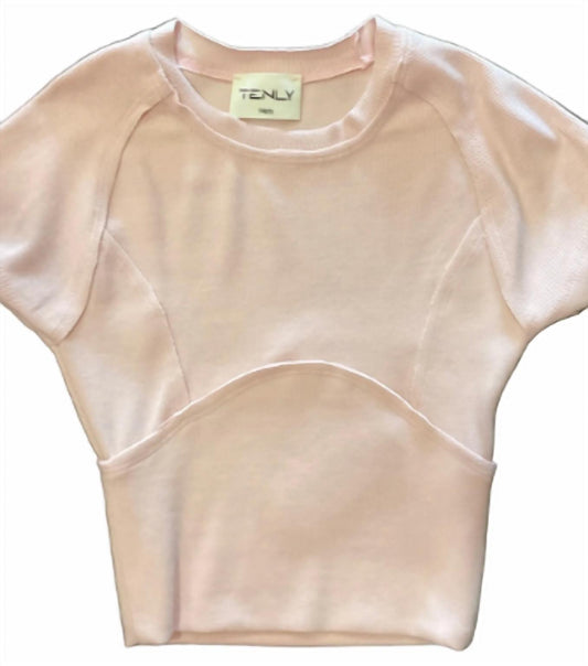Girl's Rayon Rib Cap Sleeve Tee