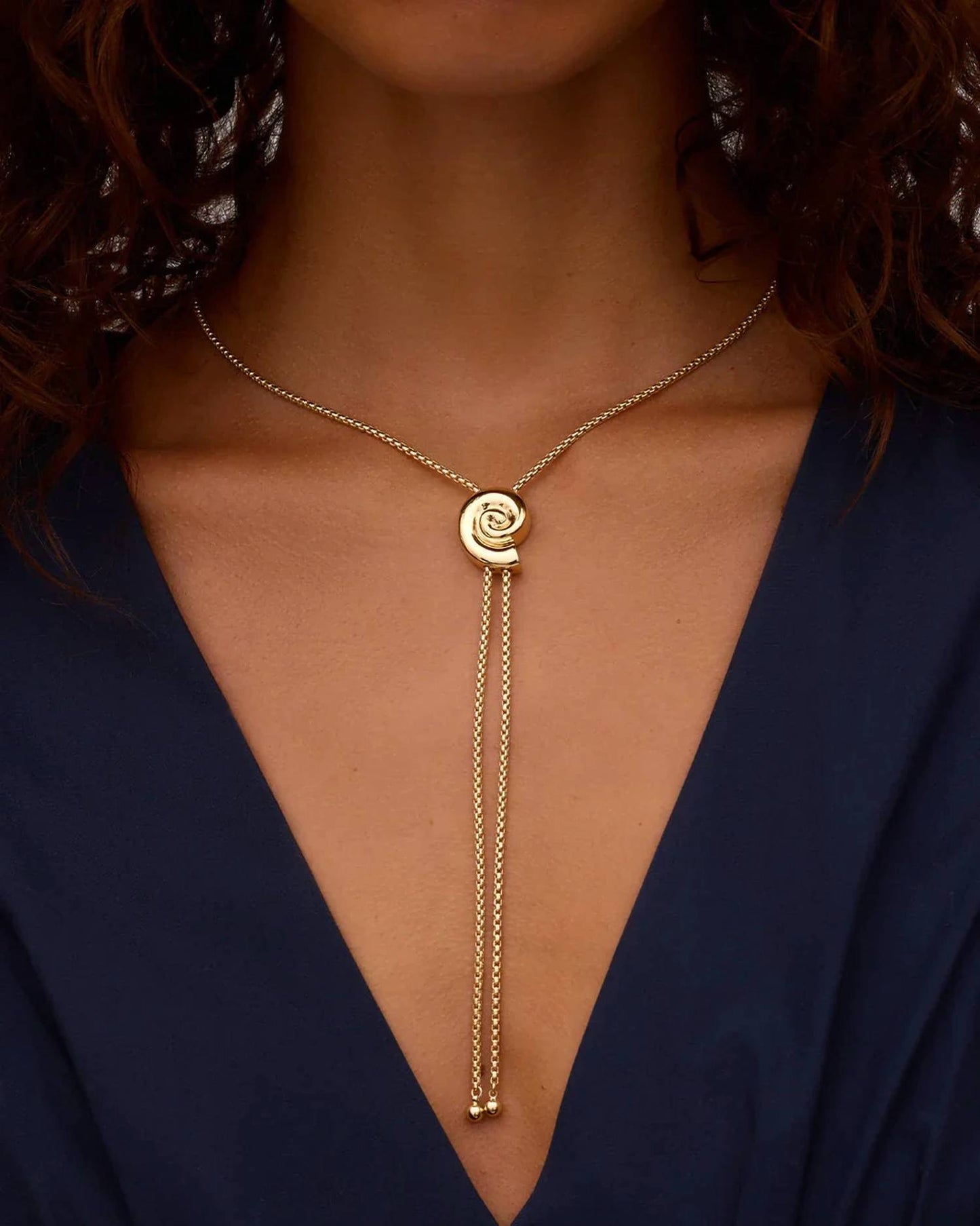 Women's Nautilus Bolo Necklace