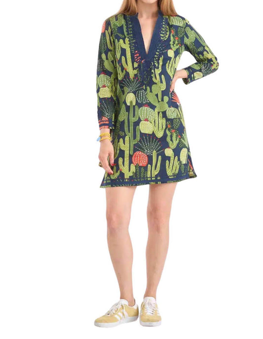 Gallabia - India Mini Cactus Print Dress - Rack Hunt -
