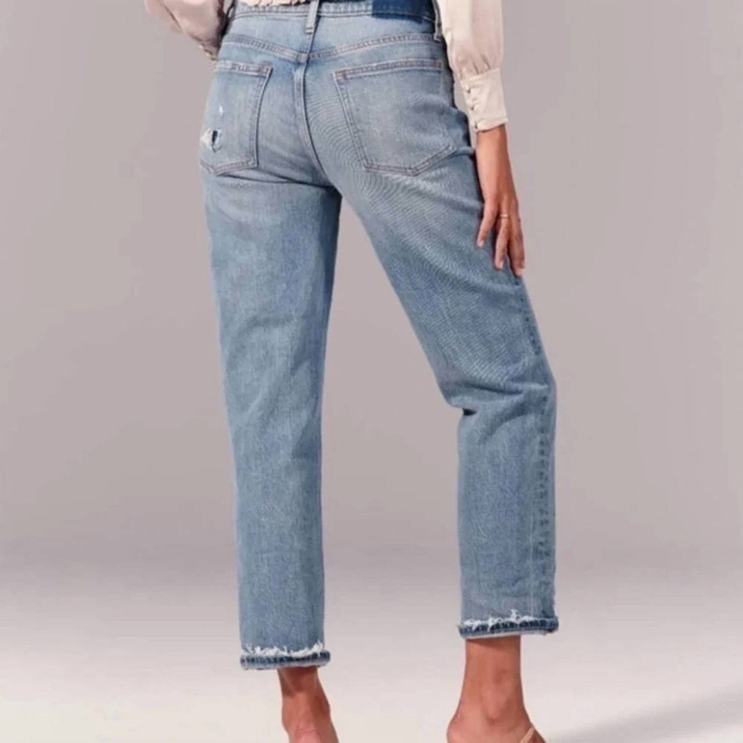 Mid Rise Boyfriend Jeans