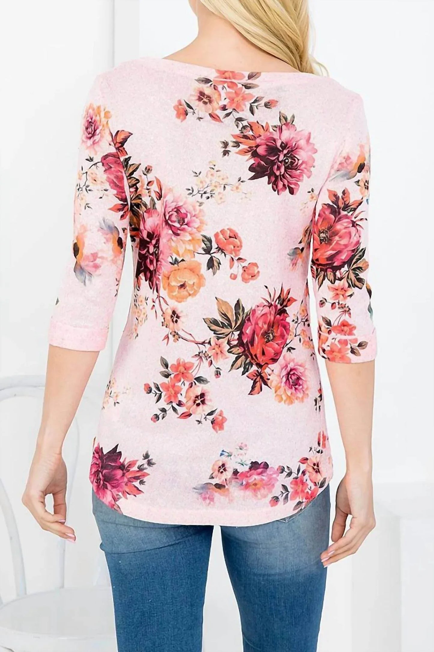 New Look - Round Neck Floral Print Top - Rack Hunt