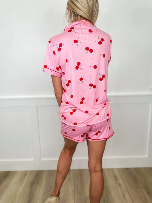 Cherry Delight Lightweight High-rise Pj Set