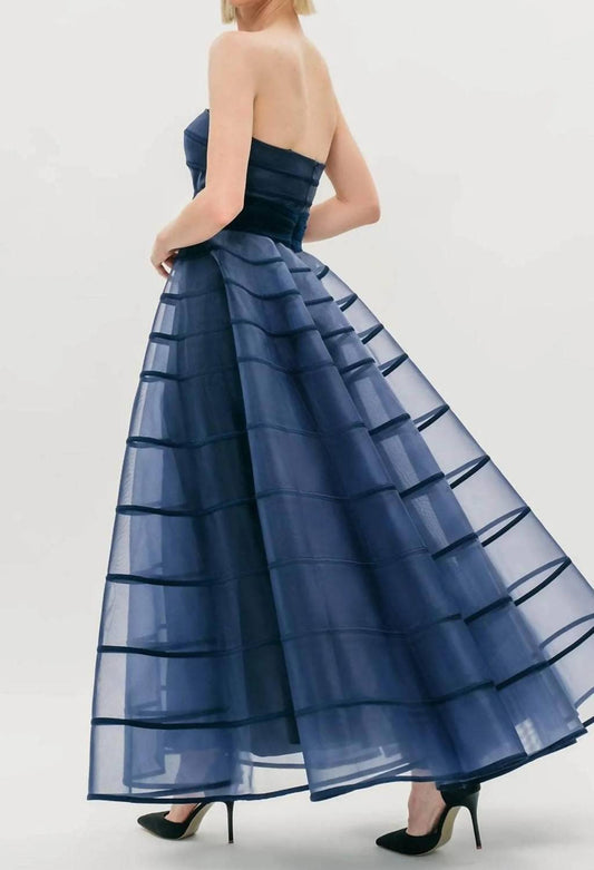 Strapless A-line Prom Dress