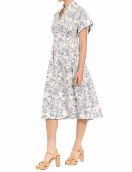 London Times Safari Drop Shoulder Midi Dress