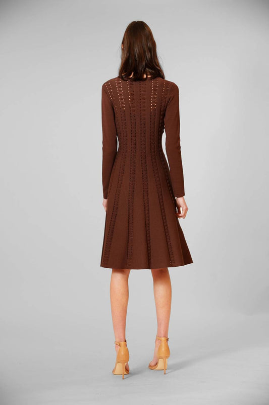Long Sleeve Ribbed Mini Sweater Dress