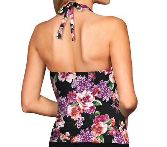 Shirred Halter Tankini Top