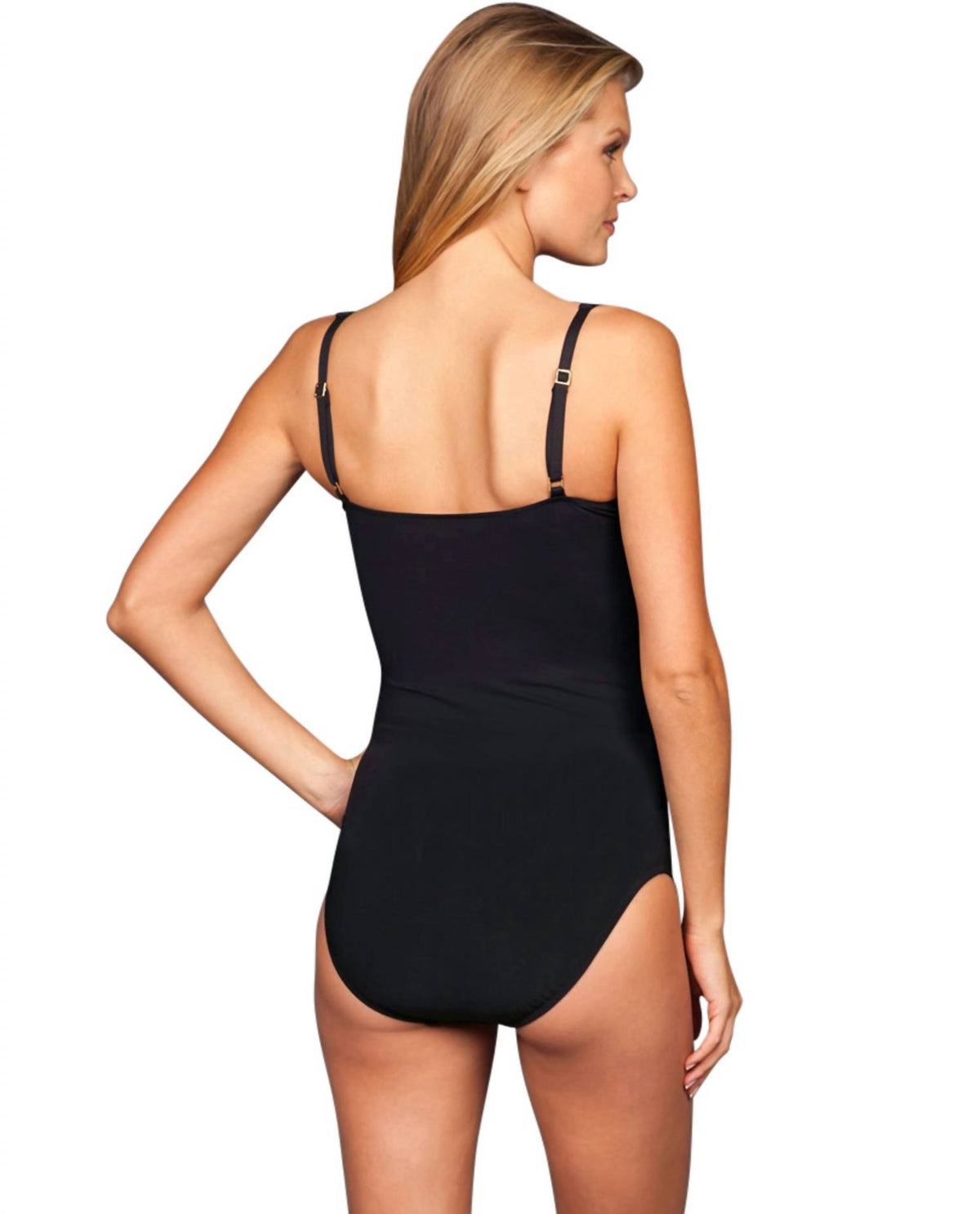 Twist Front Underwire One Piece Swimsuit