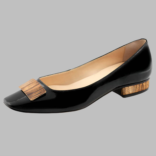 Women Convertible Ballet Flat - Tree Bark Vivian Heel