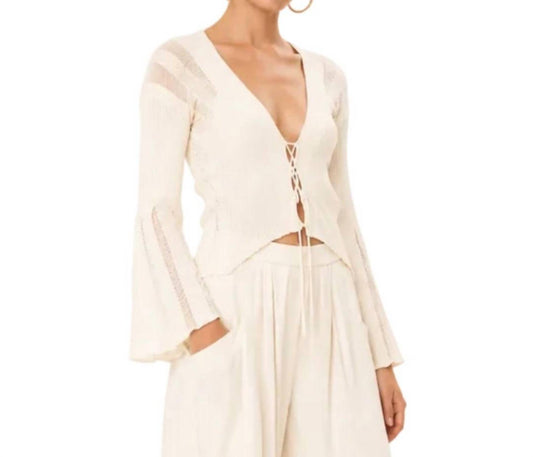Bell Sleeve Knitted Cardigan