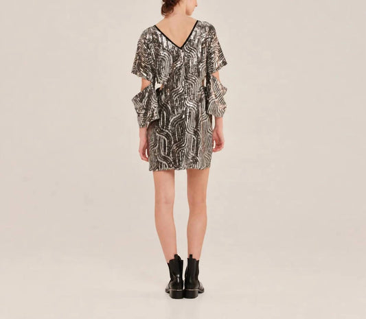 Luminous Cut-οuts Mini Dress