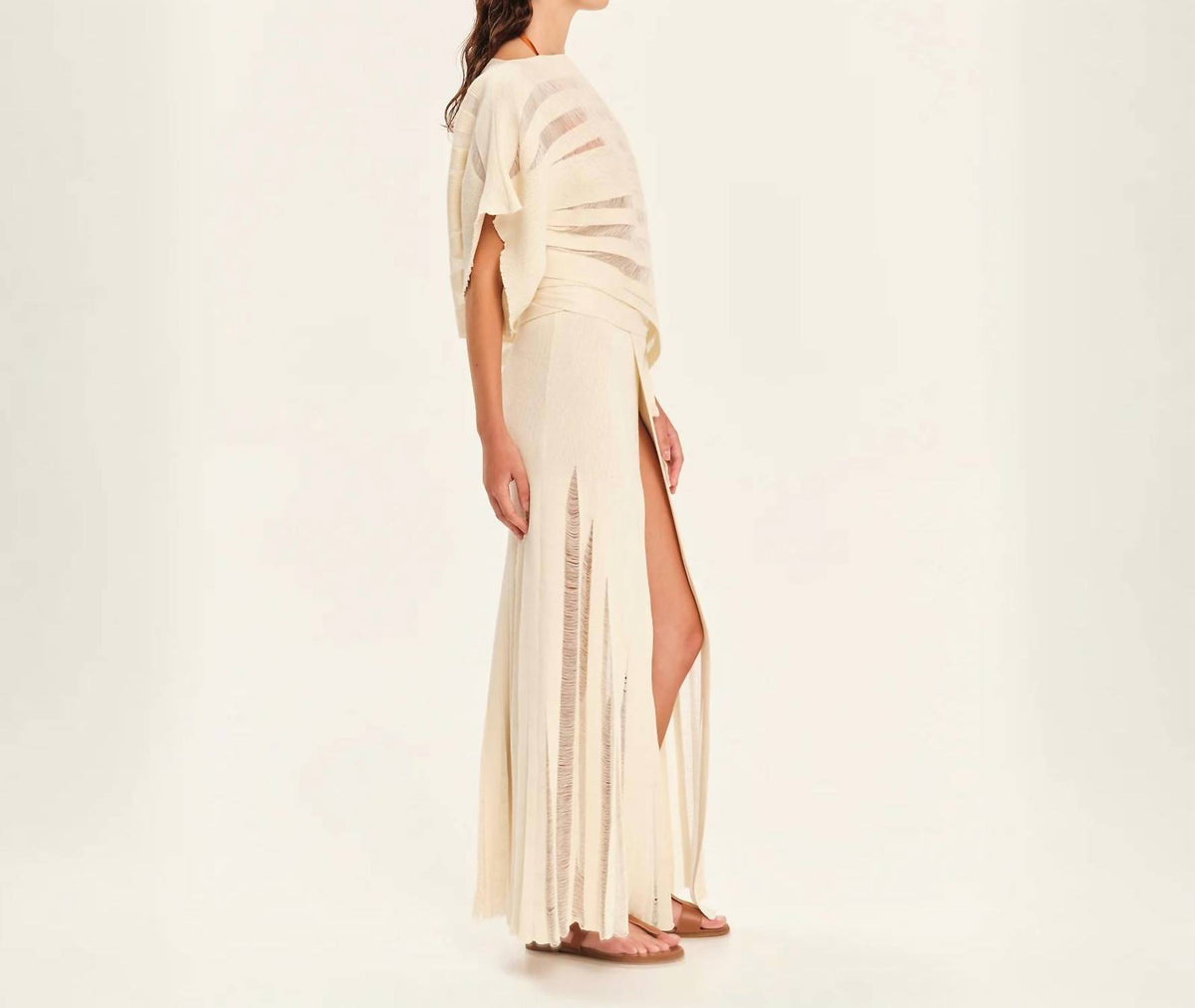 Magic Sunsets Knit Oversized Asymmetrical Top