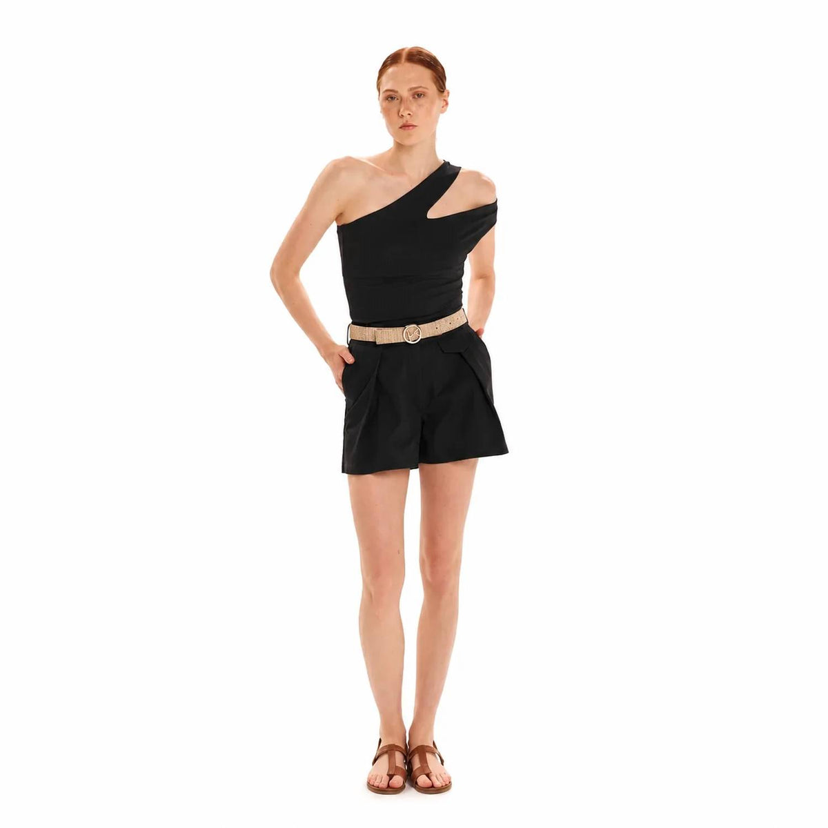 One-shoulder Top With Cut-out Detail