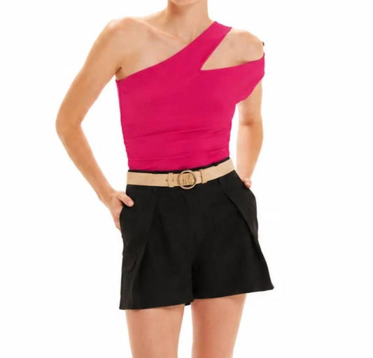 One-shoulder Top With Cut-out Detail