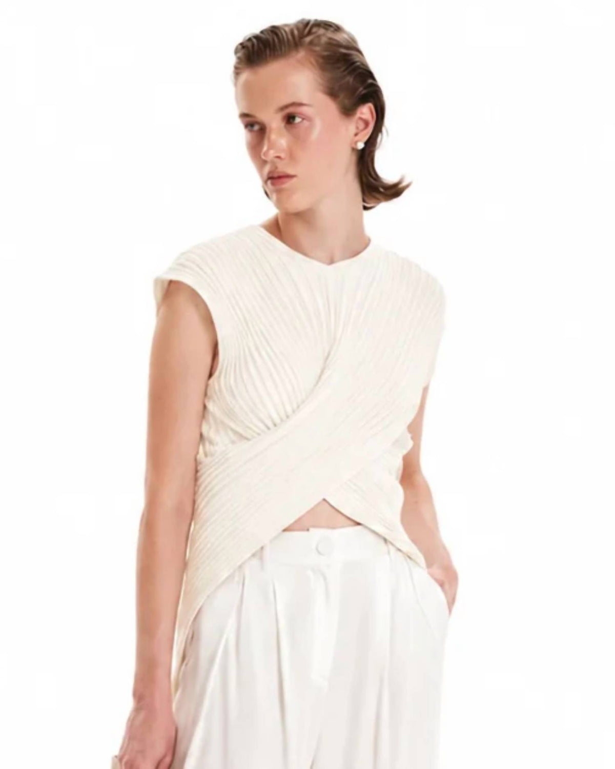 Seashells Knit Crossed Top