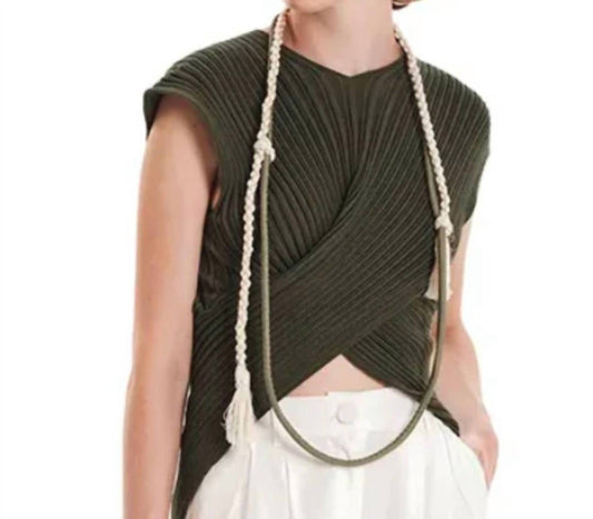 Seashells Knit Crossed Top