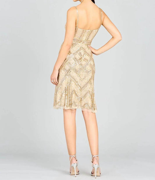 Fitted Beaded Short Dress