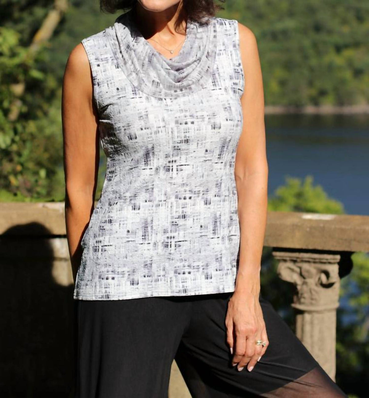 Year-round Cowl Neck Tank Top