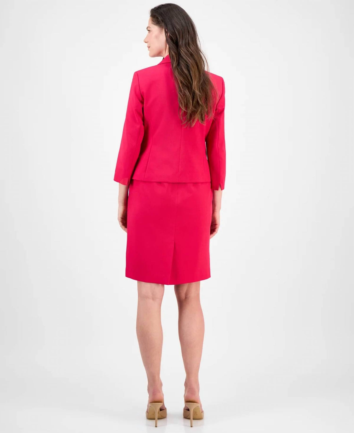 Shawl-collar Jacket And Sleeveless Mini Dress Suit