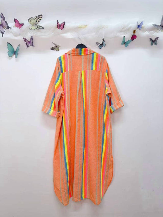 Women's Button-up Lurex Dress