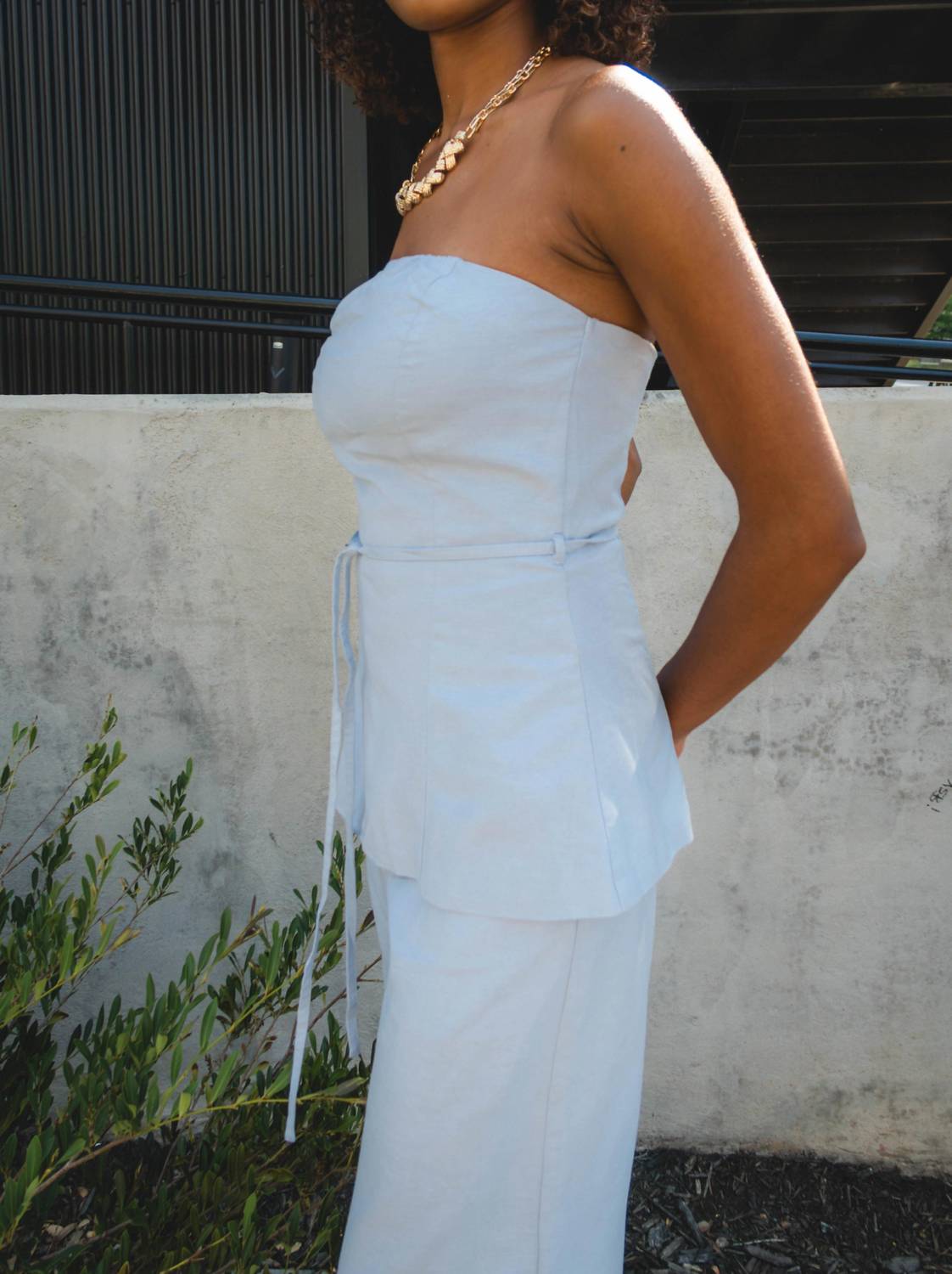Quinn Strapless Wide Leg Jumpsuit